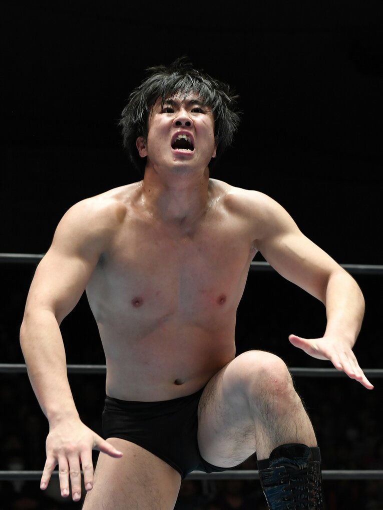 ヤングライオン時代の川人拓来。2017年11月30日、後楽園ホール