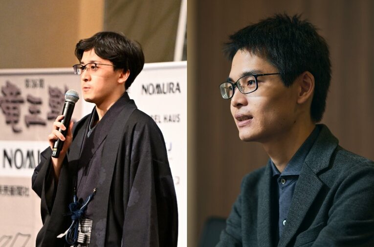 竜王戦で初のタイトル戦挑戦となった伊藤匠。その伊藤と幼少期、しのぎを削った学生名人・川島滉生さんに話を聞いた ／ photograph by Keiji Ishikawa（L）、Yuki Suenaga(R)