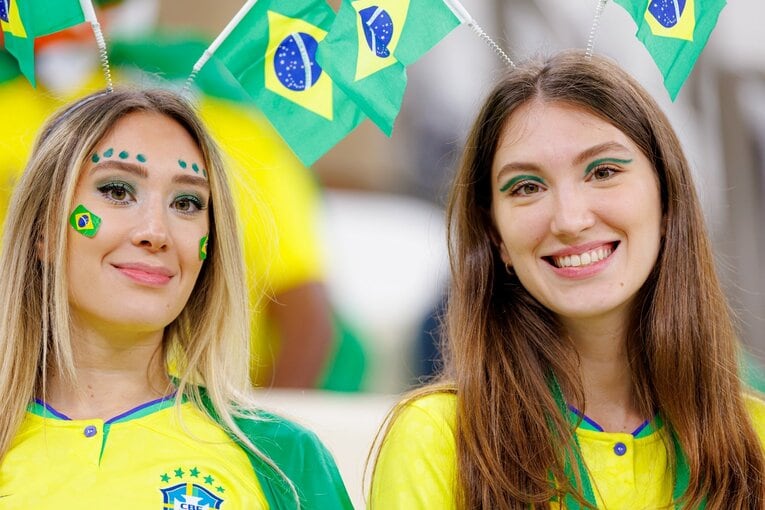 カタールW杯の女性サポーター　©Kiichi Matsumoto/JMPA