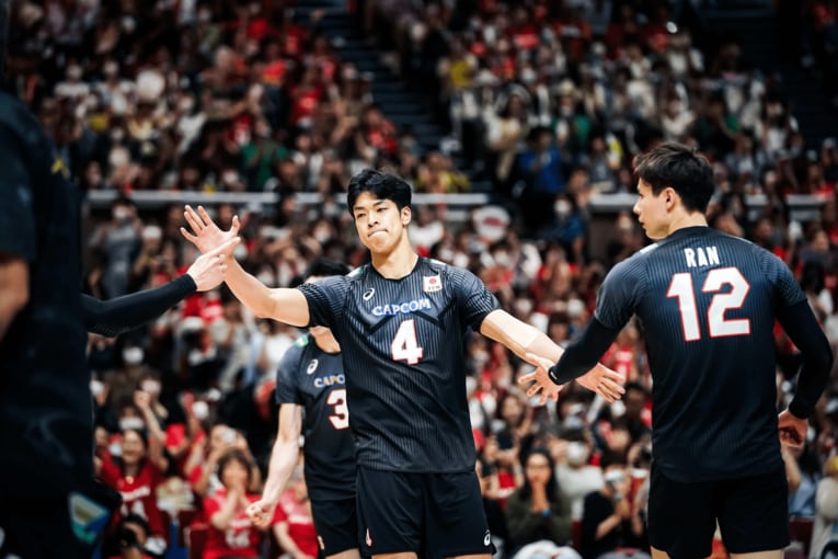 ネーションズリーグ フランス戦　©︎FIVB