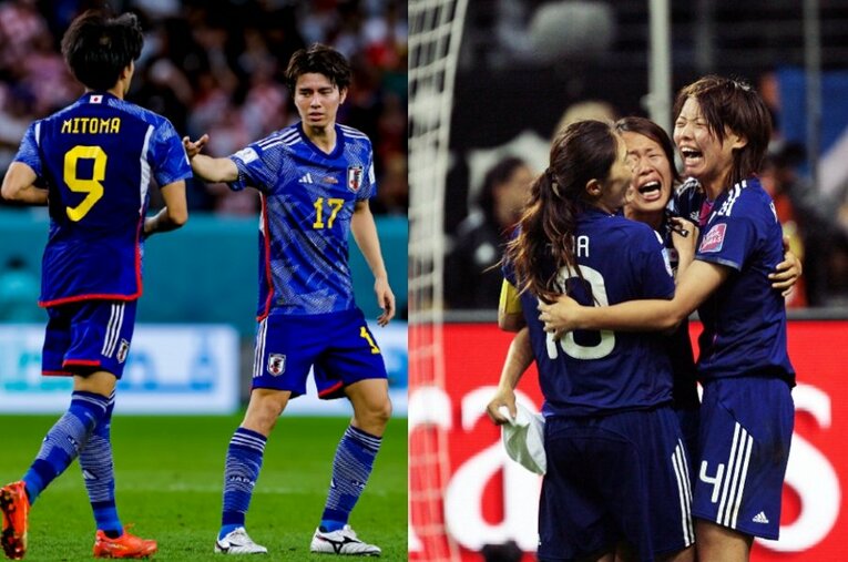 カタールW杯の後、2011年女子W杯決勝のPK戦がSNSで再び話題に。熊谷は決まれば世界一というプレッシャーの中、ゴール左上へ豪快に蹴り込んだ ／ photograph by L：Kiichi Matsumoto/JMPA　R：AFLO