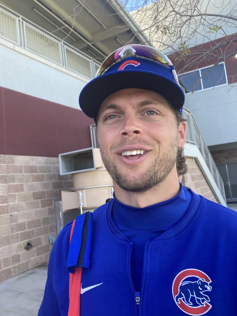 直撃取材に応じてくれたニコ・ホーナー（スタンフォード→カブス） ©Daisuke Sugiura