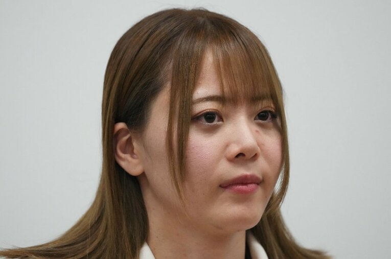 4月28日にスターダムを退団した岩谷麻優。前日の27日に横浜アリーナで約2年間保持したIWGP女子王座を失っていた ／ photograph by Essei Hara