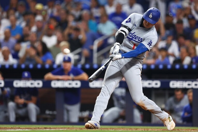 大谷の49号本塁打　©Getty Images