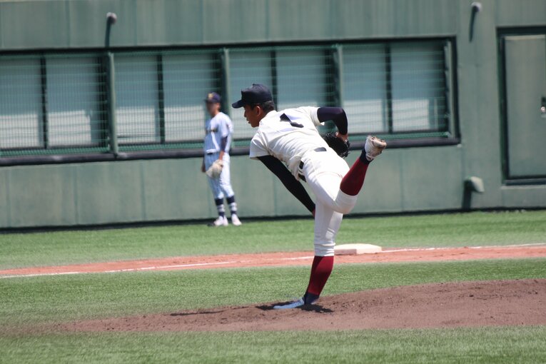 エースの前田悠伍（3年）は4回戦の東海大仰星戦で先発。6回2失点とまずまずの投球だった　©Fumi Sawai