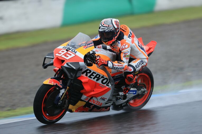 雨の日本GPでは3位入賞を果たしたマルケス　©Satoshi Endo