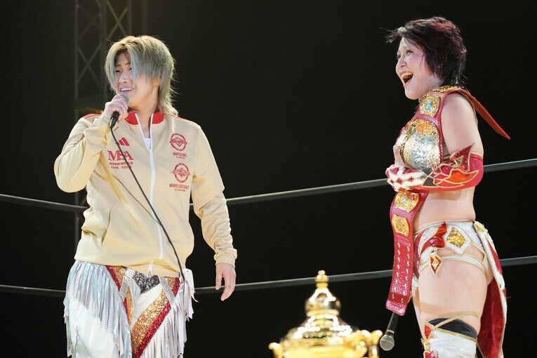 林下詩美に挑戦者として指名された彩羽匠　©Essei Hara