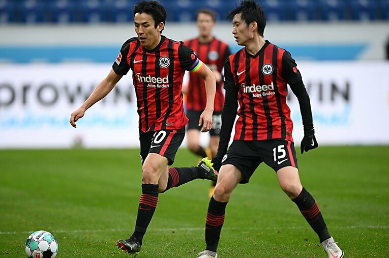 今やブンデス上位常連となった感のあるフランクフルト。鎌田大地と長谷部誠も貢献中だ ／ photograph by Getty Images