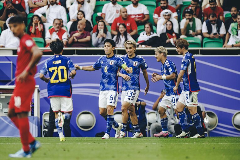 インドネシア戦、堂安の先制ゴールは毎熊のミドル以外にも様々な選手が連動したものだった　©Kiichi Matsumoto