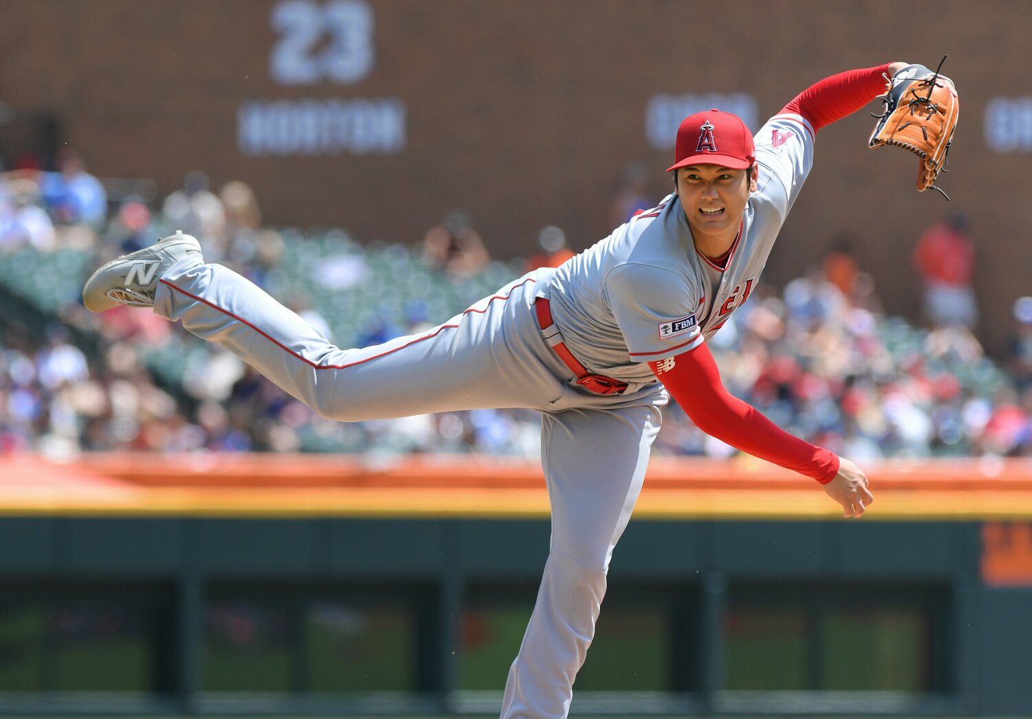 7月27日のタイガース戦。メジャー初完投、初完封を成し遂げた　©Getty Images