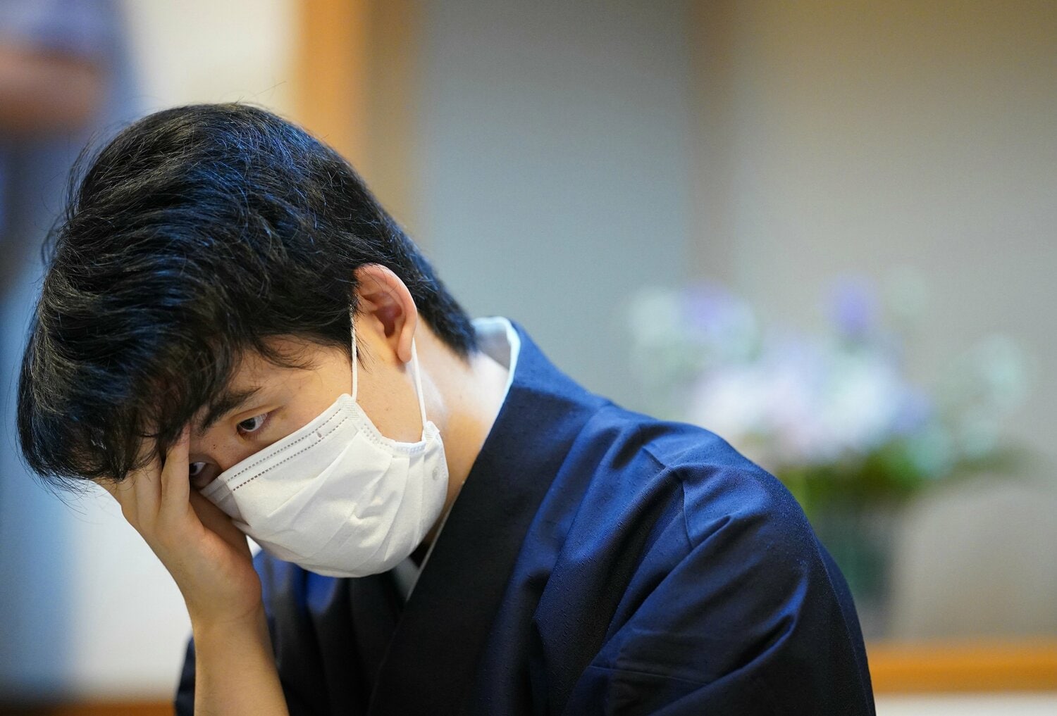 第1局では永瀬に苦しめられた藤井　©JIJI PRESS