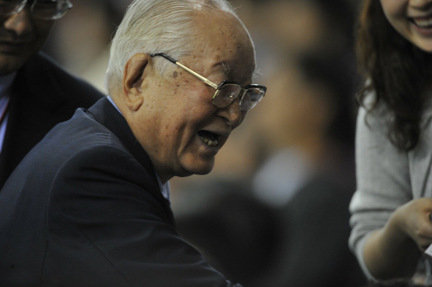 2009年日本シリーズでの渡邊恒雄氏 ©Sports Graphic Number