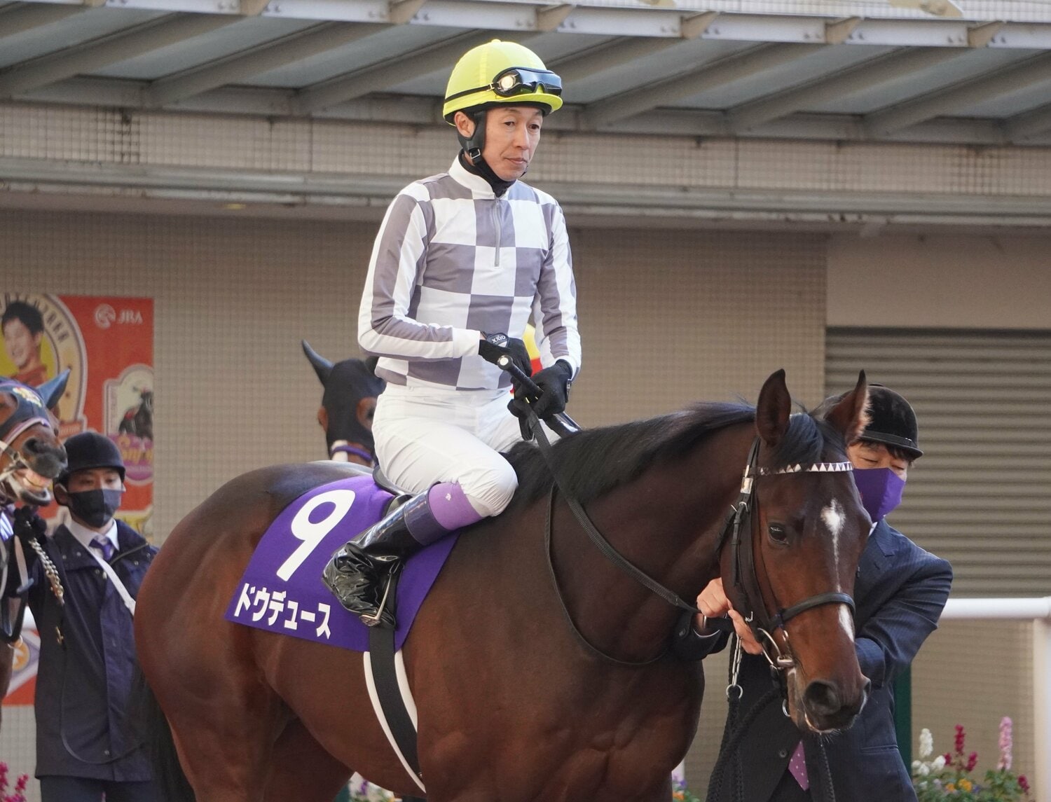 弥生賞ディープインパクト記念に出走予定の武豊とドウデュース　©Satoshi Hiramatsu