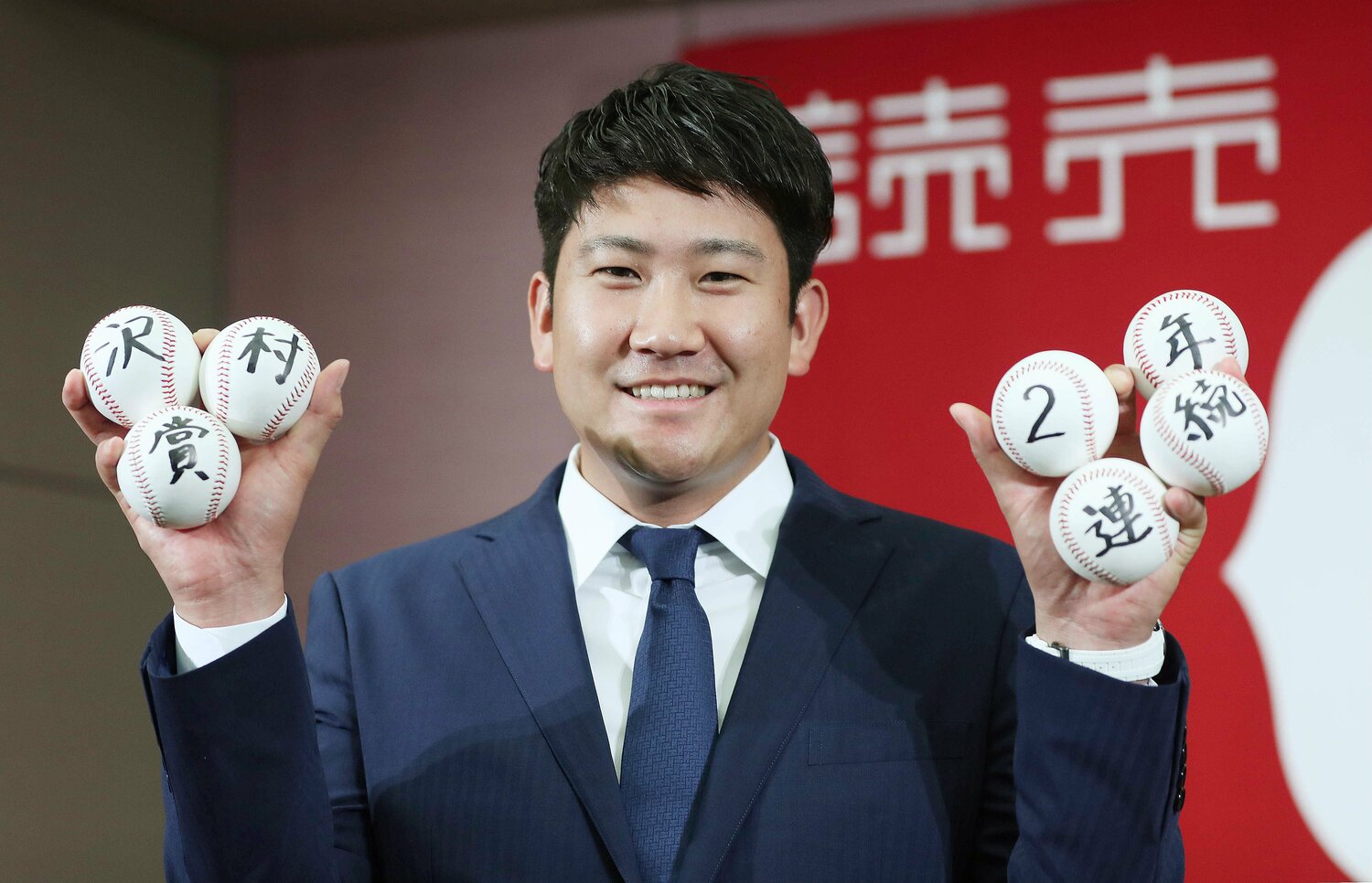 2018年、2年年族沢村賞の菅野は現時点で最後となる「全6項目クリア」だった　©JIJI PRESS