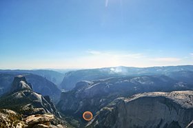 手前にハーフドーム、右手にクォータードームという絶景。 