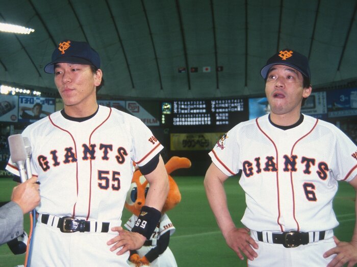 「落合vs松井の不仲説は本当だった？」巨人OB“落合不要論”に怒った42歳落合博満「落合、早くやめろ！」の声も…21歳松井秀喜から4番を奪い返すまで＜Number Web＞ photograph by ベースボール・マガジン社