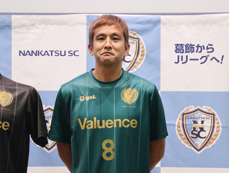 南葛で選手兼任コーチを務めた　©JIJI PRESS