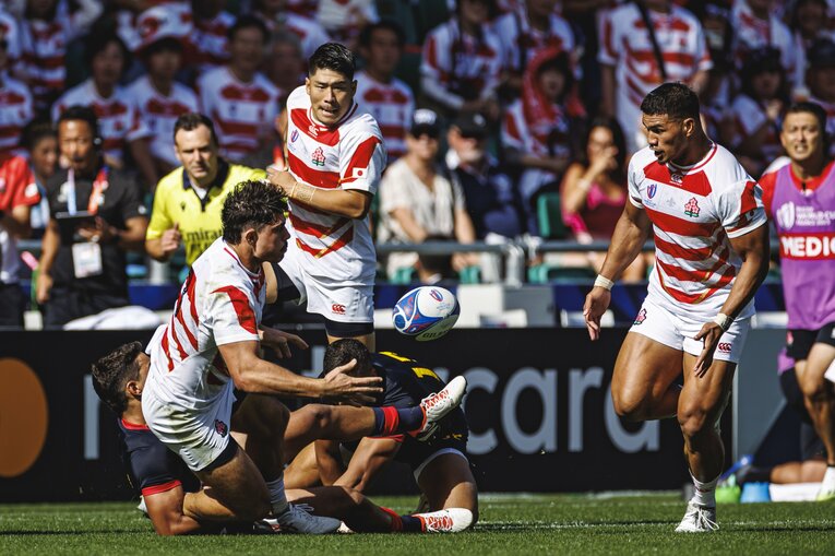 ディラン・ライリー、シオサイア・フィフィタ（2023年ラグビーW杯アルゼンチン戦）　©︎Kiichi Matsumoto