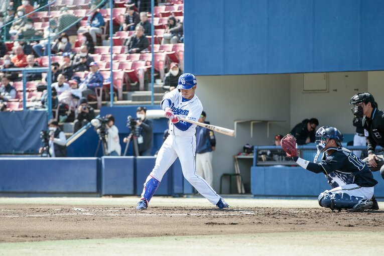 2019年3月、1年目の根尾　©Kiichi Matsumoto