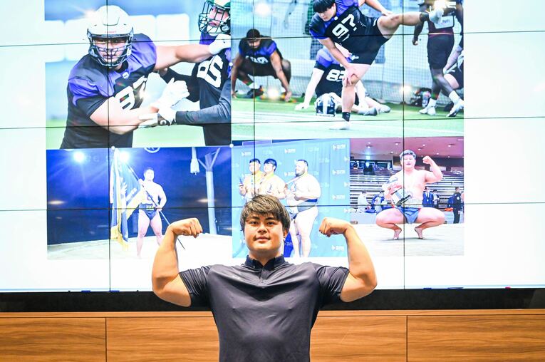 米NCAA1部のコロラド州立大への編入を決めたアマチュア横綱の花田秀虎　写真提供：Xリーグ