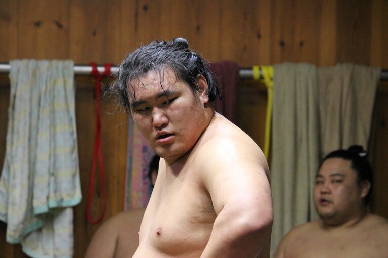 稽古中の豊昇龍　©Number Web