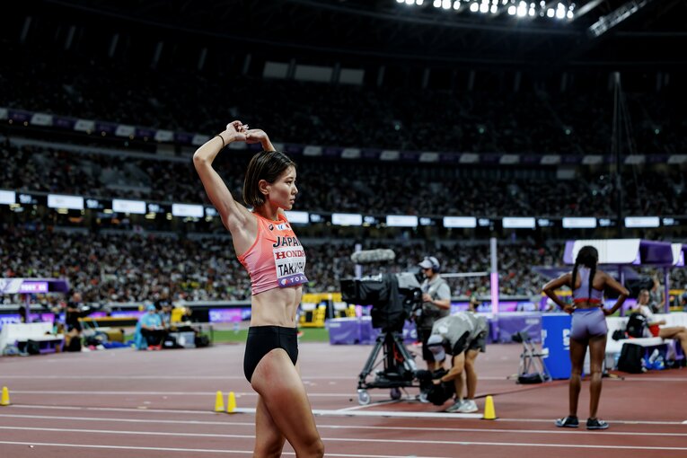 東京世界陸上での高橋。今季の不調を大舞台で払拭して見せた　©Kiichi Matsumoto