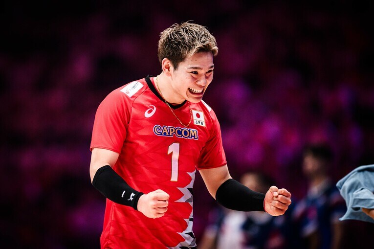 西田有志（VNL決勝フランス戦）©︎Volleyball World