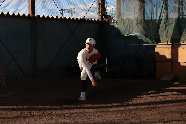 エース右腕の寺西邦右。MAX140kmの直球が武器　©Fumi Sawai