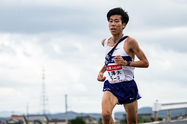 3区を走った田澤　©Nanae Suzuki