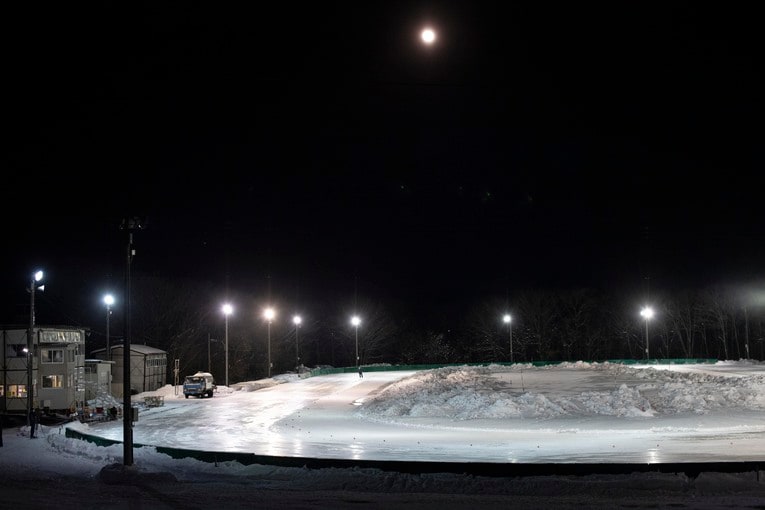 白鳥少年団が練習するスケートリンク　©Asami Enomoto