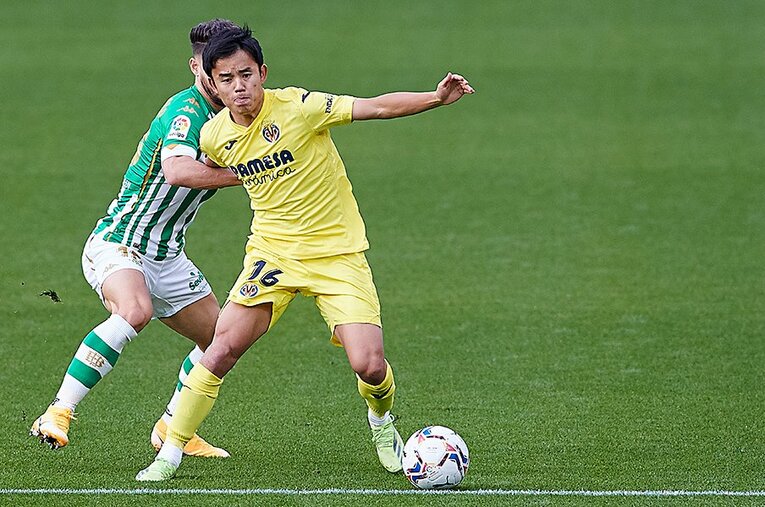 今シーズンの久保はリーグ戦とヨーロッパリーグ（EL）の全試合に出場している一方で、リーグ戦では得点を決めることができていない ／ photograph by Getty Images