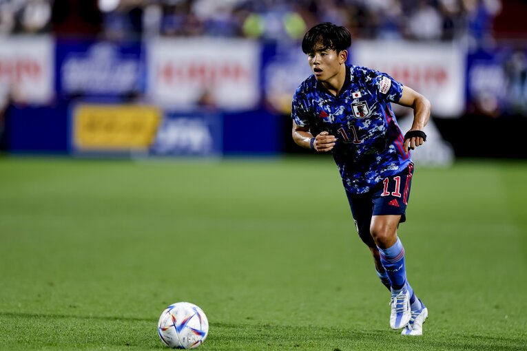 6月シリーズでは「インサイドハーフ久保建英」も試された　©Kiichi Matsumoto/JMPA