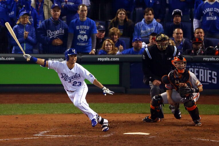 14年ワールドシリーズでの青木　©Getty Images