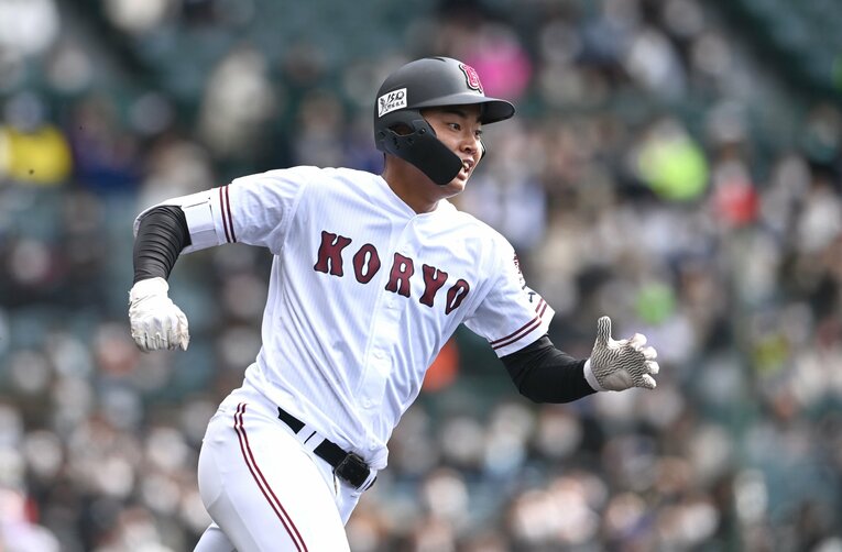 広陵高・真鍋慧一塁手（2年）。2005年6月生まれ　©Sankei Shimbun