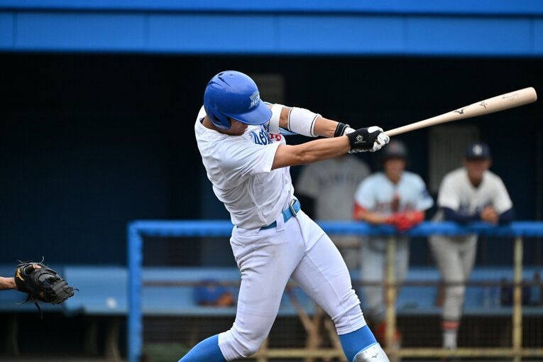 昨年６月の侍ジャパン大学代表合宿で　青学大の西川史礁　©︎Hideki Sugiyama