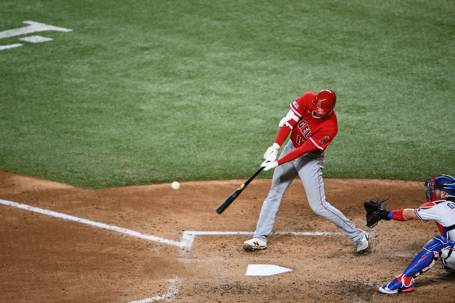 大谷のスイングスピードは実戦で非常に高い数値をたたき出しているという　©Nanae Suzuki