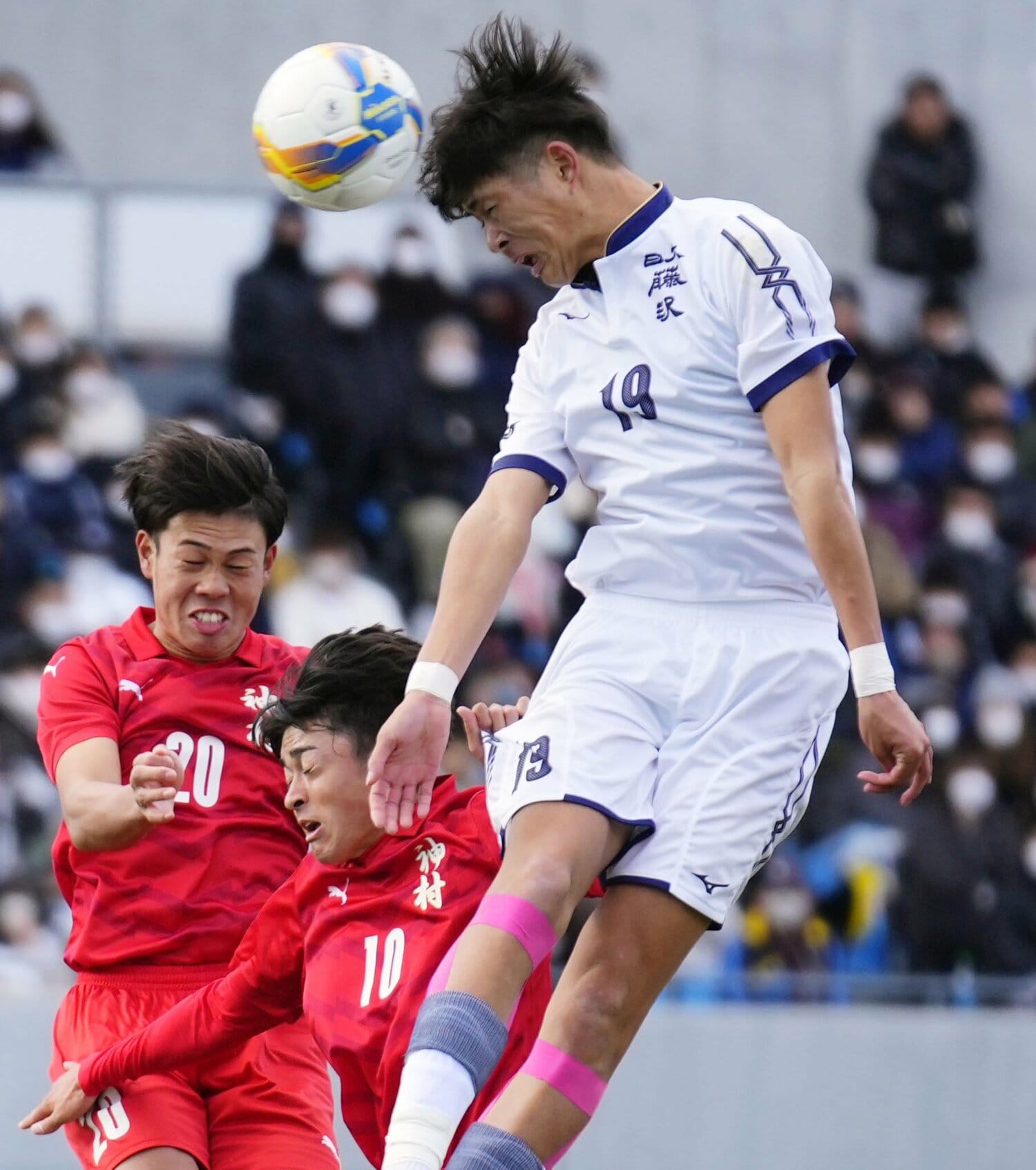 神村学園戦での先制シーン。拮抗した試合展開の中で圧倒的な“個”を見せつけた ©︎KYODO