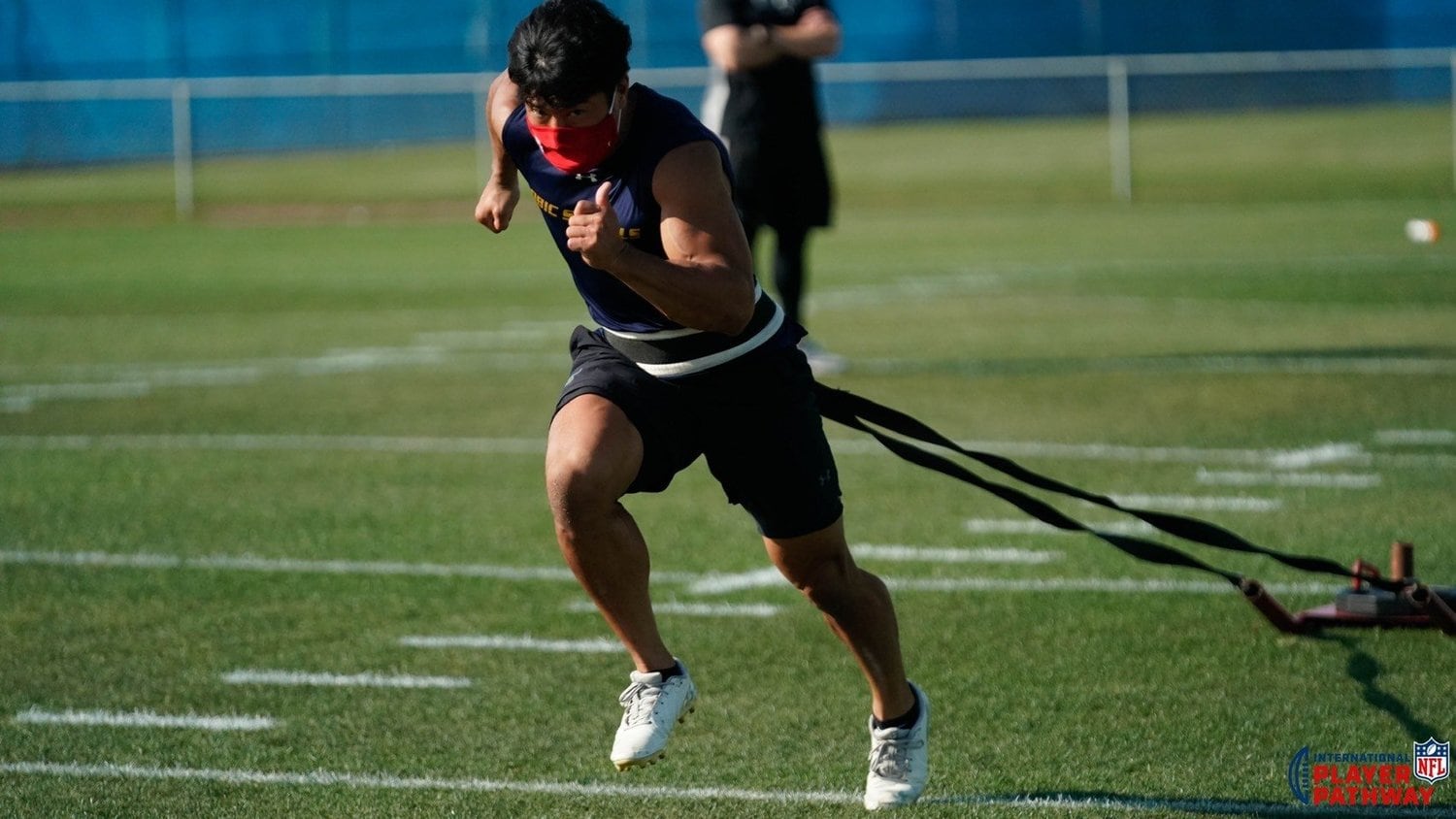 アメリカでトレーニングを行う李。昨年12月にIPPの候補選手に選ばれた　写真：本人提供