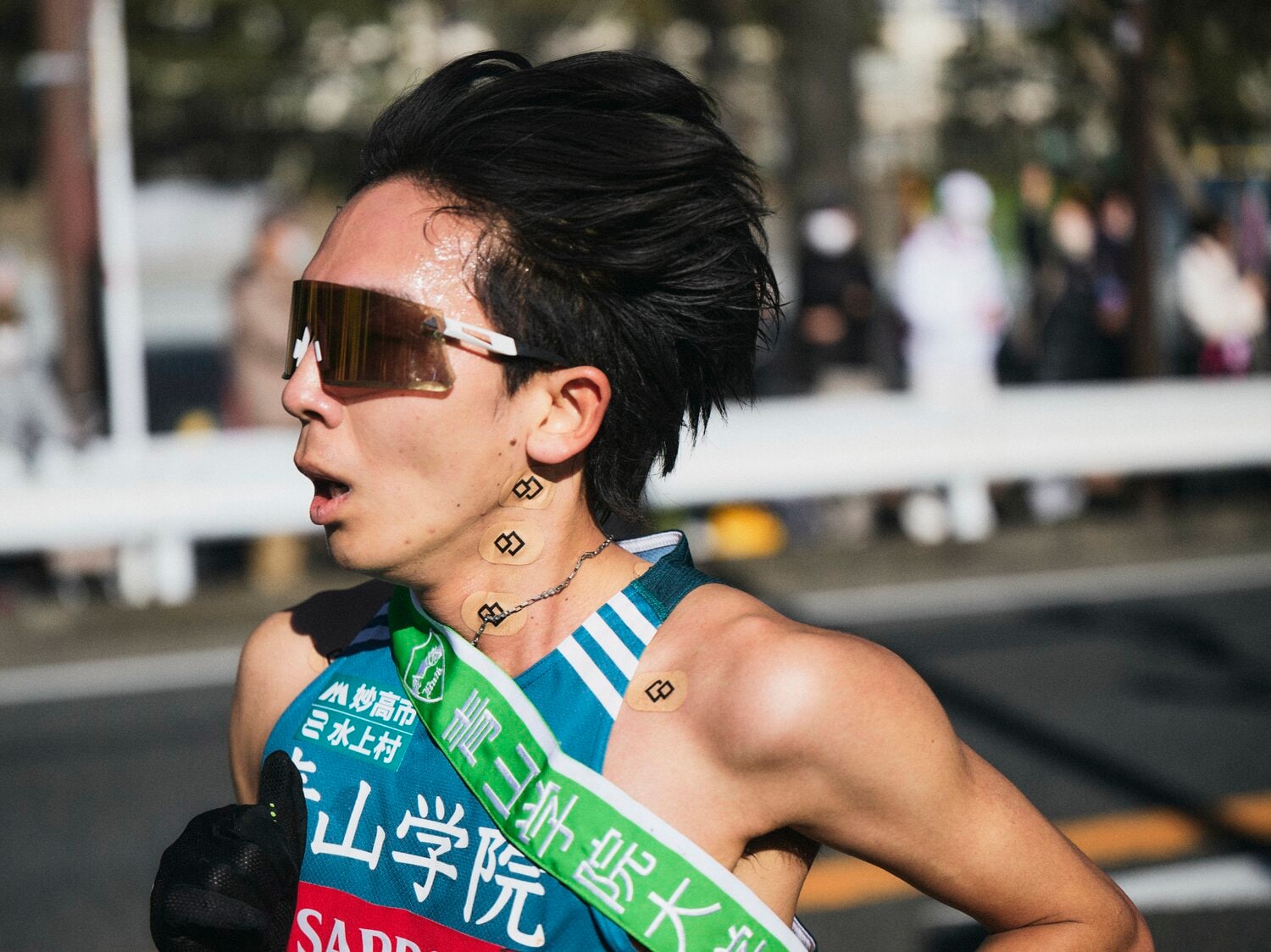 今季ついに実力が開花し、最初で最後の箱根を走った鶴川正也（青学大）　©Yuki Suenaga