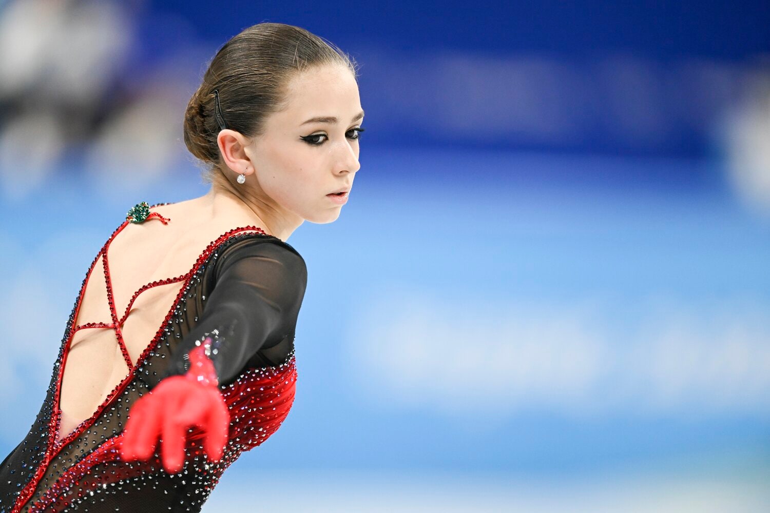 北京五輪フリーでのワリエワ　©Asami Enomoto/JMPA