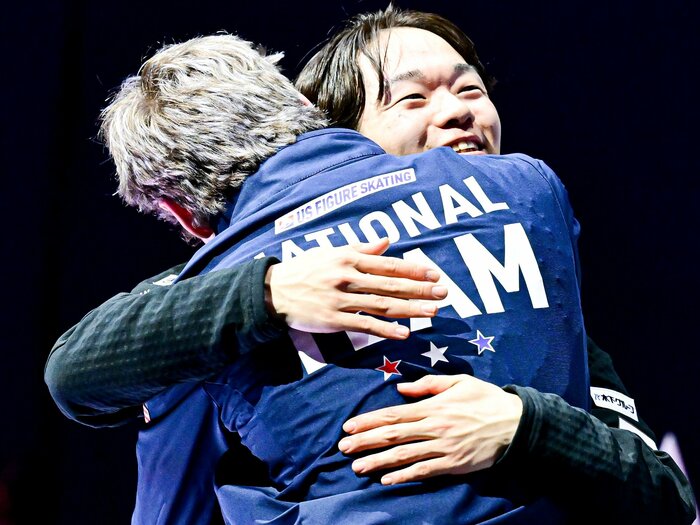 鍵山優真とマリニンのハグ「ユマは特別」「勝敗じゃなくて、友情がもっと伝わればいいな」“Z世代の選手たち”はスケート界をどう変えているのか？＜Number Web＞ photograph by AFLO