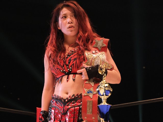 スターダム　林下詩美選手　パネル スターダム・林下詩美 葉月撃破でV8「またやり合おう