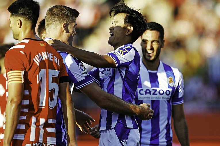 ジローナ戦で1ゴール1アシストの久保建英。ラ・レアルで日に日に存在感を増している ／ photograph by Daisuke Nakashima