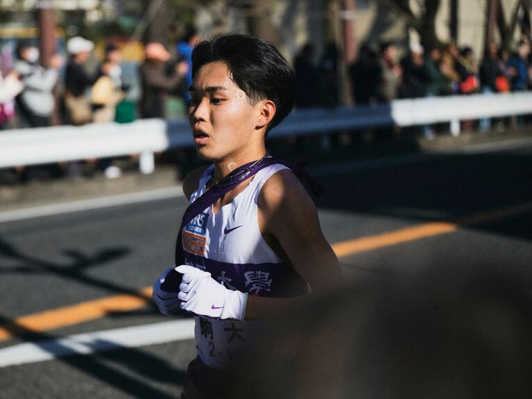 第101回箱根駅伝、3区で健闘を見せた駒澤大1年の谷中晴　©Yuki Suenaga