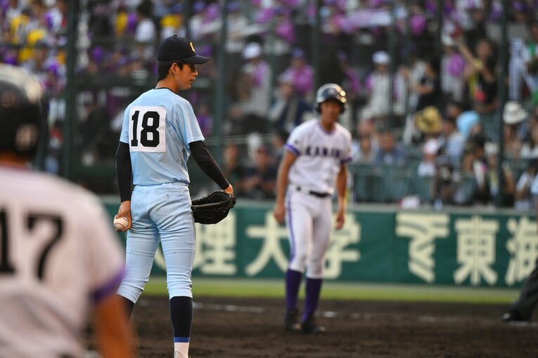 18年夏の甲子園。対金足農戦　©BUNGEISHUNJU