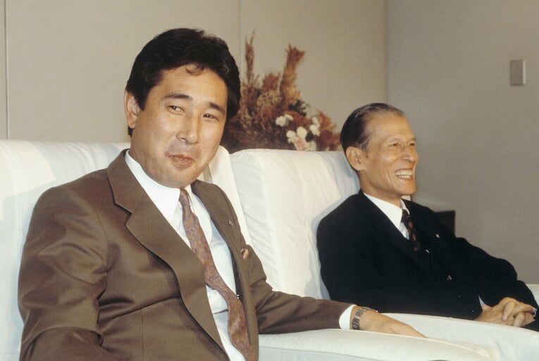 1986年10月、中日の監督就任を要請された　©JIJI PRESS