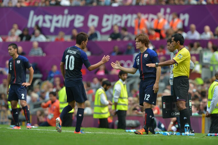 東慶悟、酒井高徳（2012年ロンドン五輪）©︎JMPA