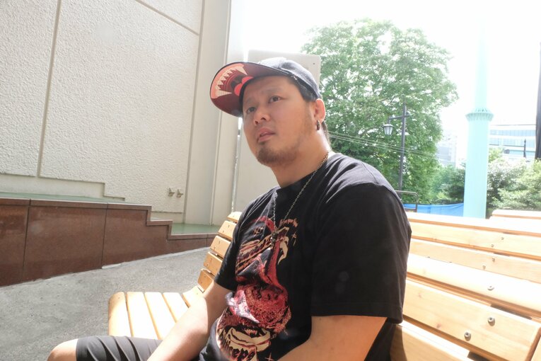 インタビューに答える橋本大地　©Norihiro Hashimoto