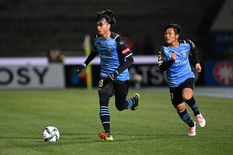 同期入団の旗手怜央と共に新人離れした活躍を見せた　©Masashi Hara/Getty Images