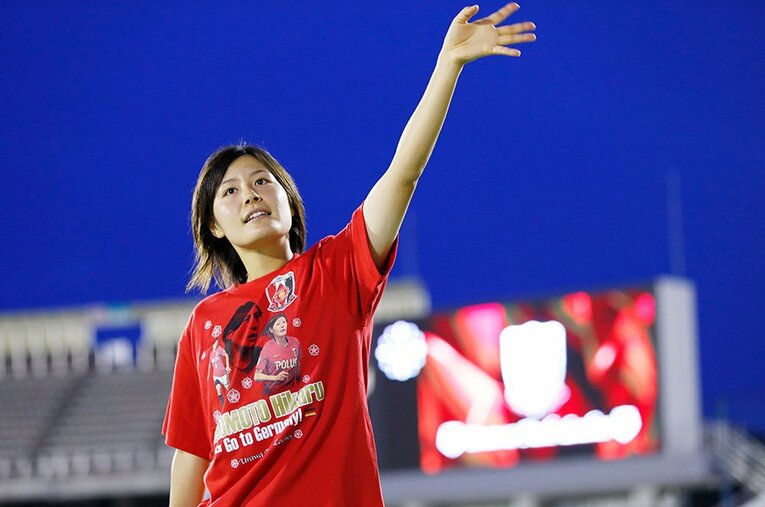 24歳でドイツ移籍を選択した猶本光。先輩・安藤梢がドイツに渡ったのは27歳の時だった。 ／ photograph by Naoki Morita/AFLO SPORT